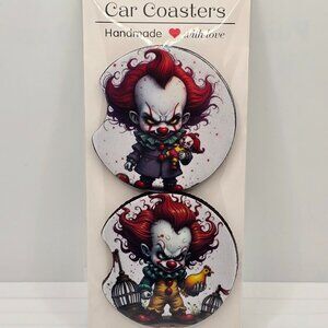 Creepy Clowns Car Coasters